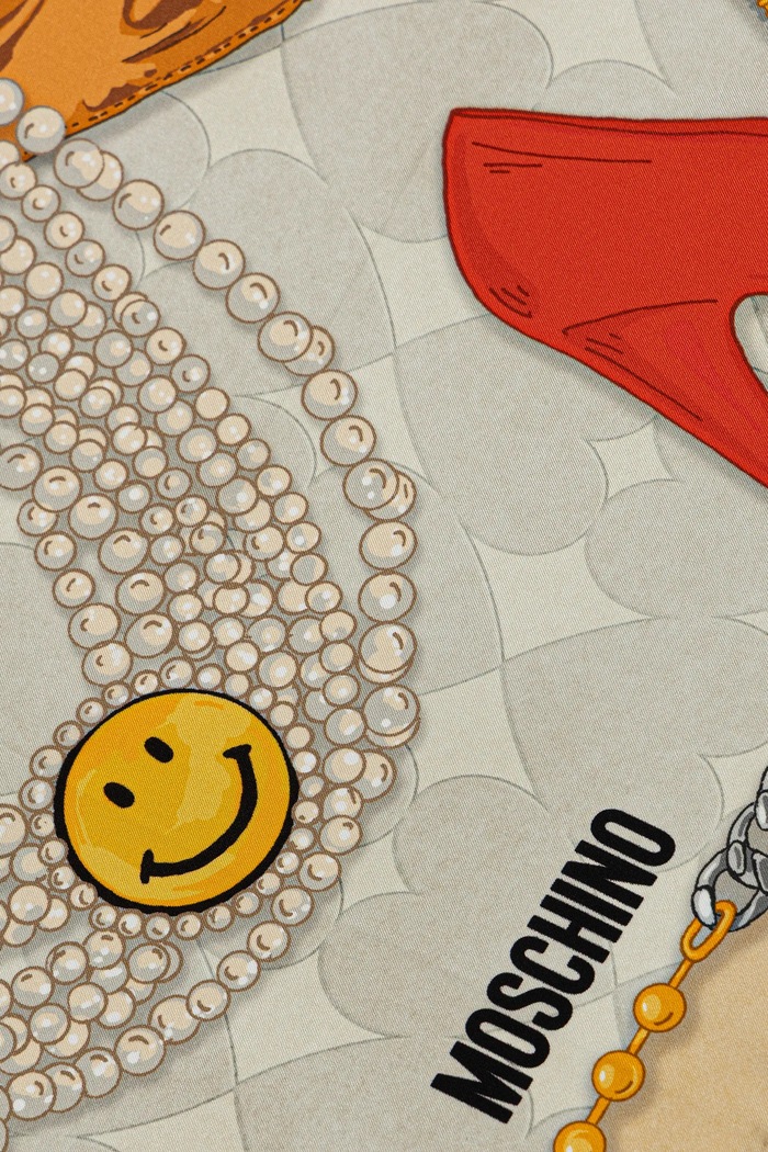 Accessori Moschino foulard in seta M3285.3549 grigio