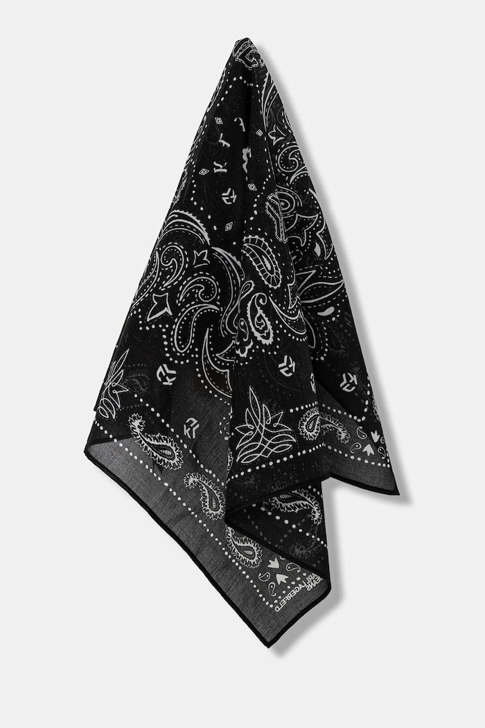Karl Lagerfeld Jeans eșarfă din bumbac bumbac negru A4W33087