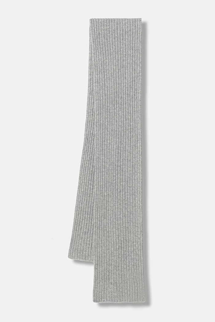 Karl Lagerfeld Jeans szalik z domieszką wełny melanż szary A4W33084