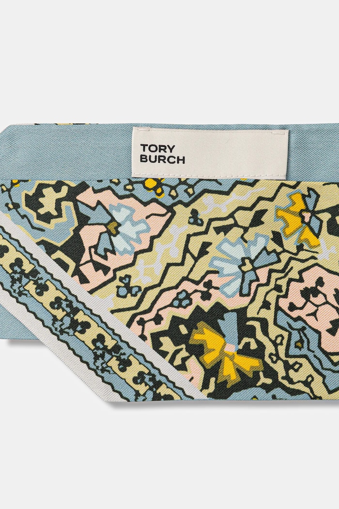 Svilena marama Tory Burch Dream Paisley Silk plava 177165.960
