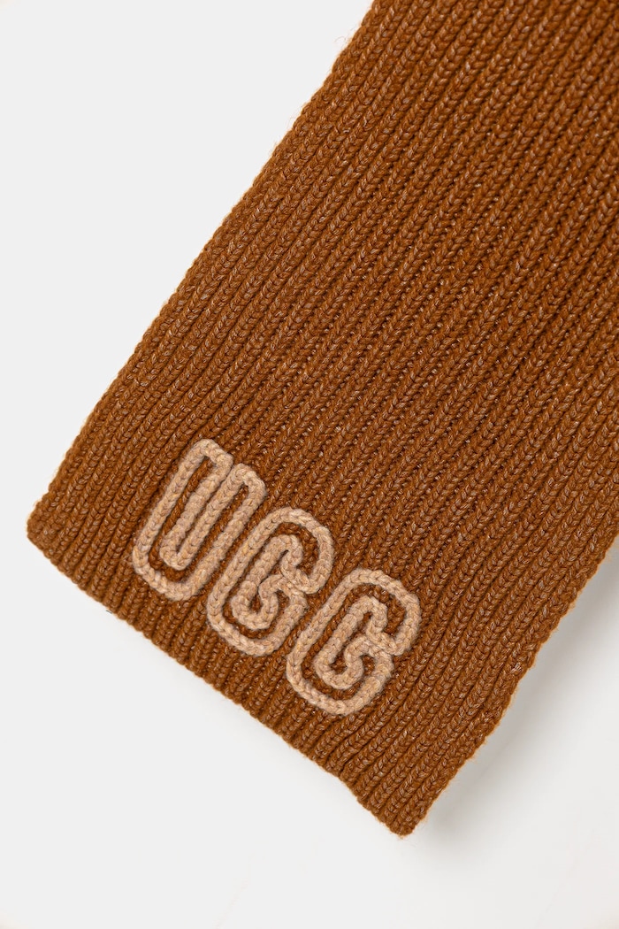 Шарф з домішкою вовни UGG CHUNKY 102787 коричневий AW25