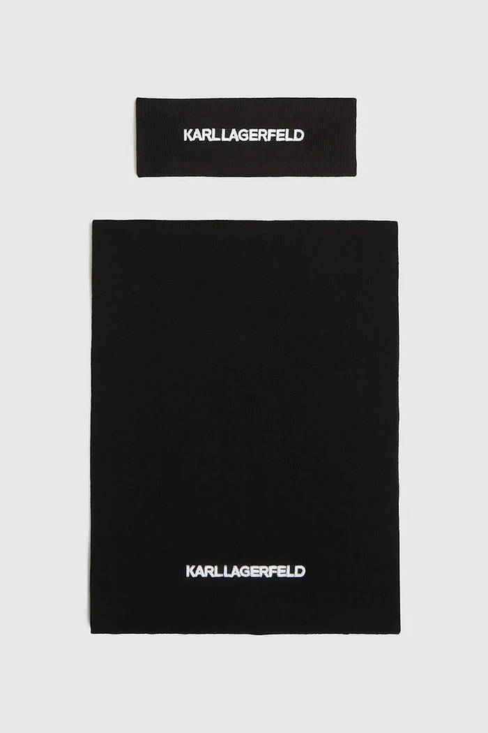 Šál Karl Lagerfeld K/ESSENTIAL A4W33027 čierna AW25