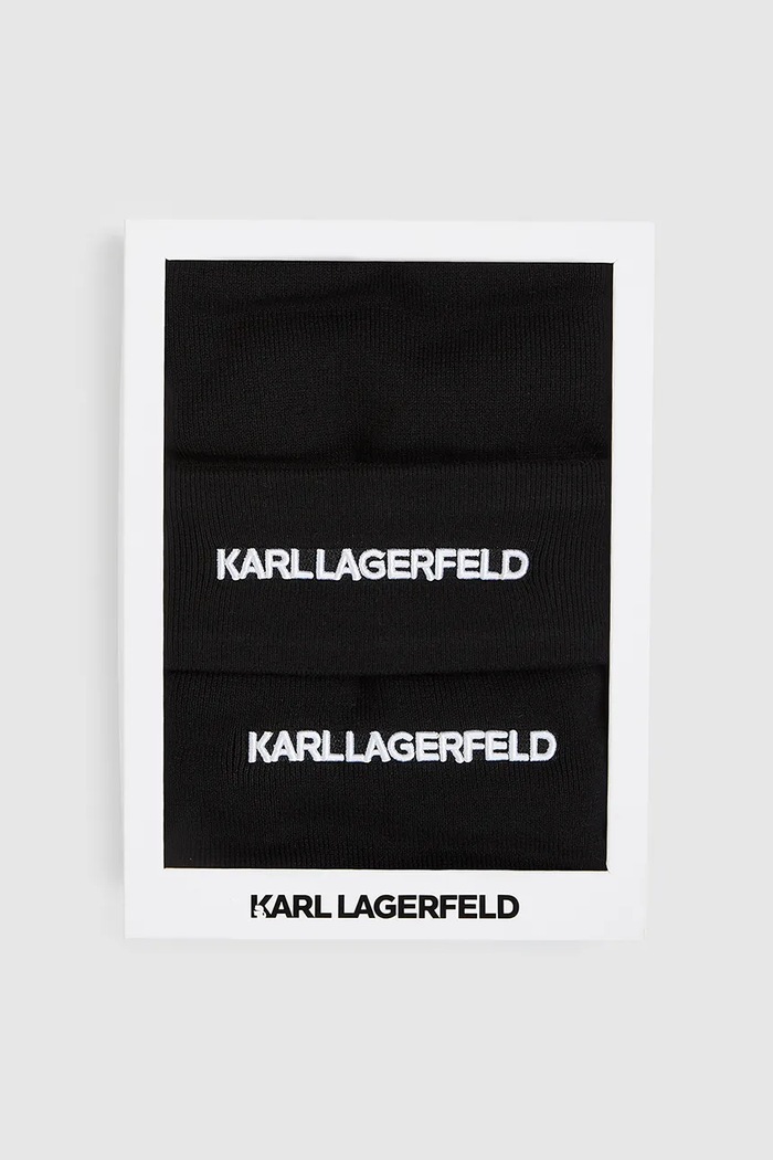Šál Karl Lagerfeld K/ESSENTIAL čierna A4W33027