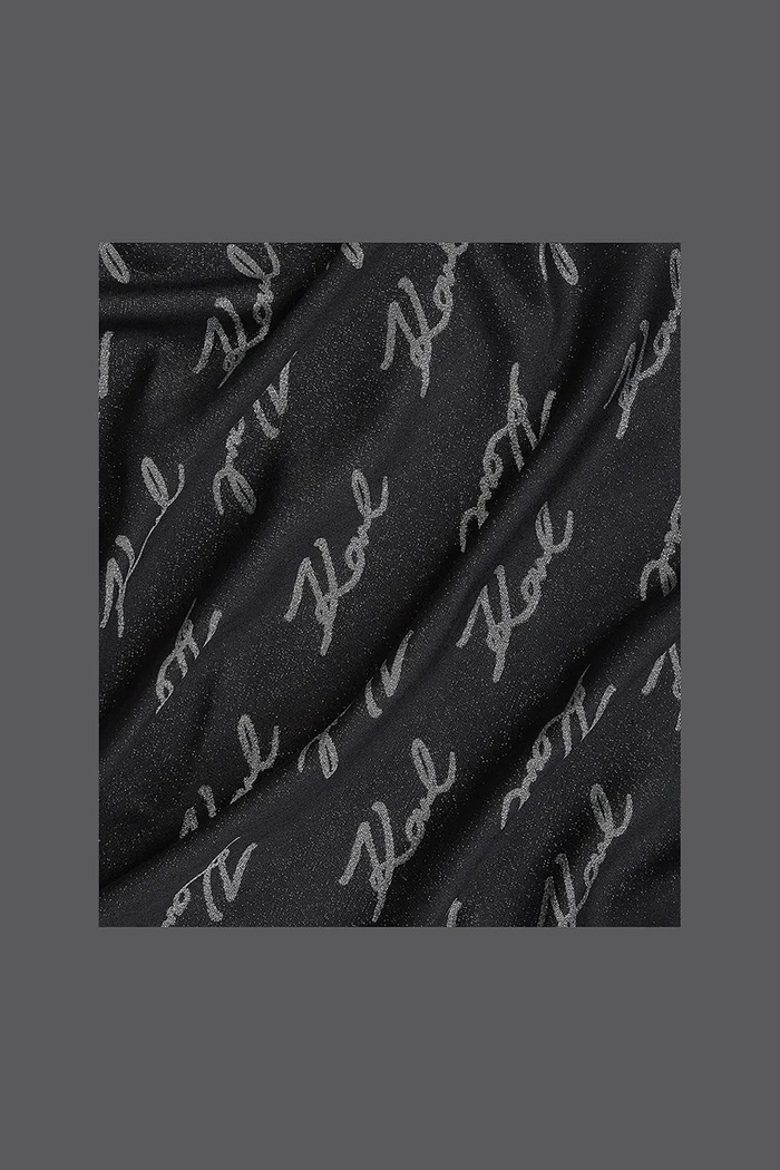 Doplnky Šatka s hodvábom Karl Lagerfeld K/SIGNATURE A4W33034 čierna