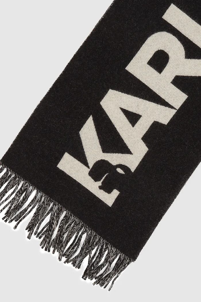 Accesorii Karl Lagerfeld Fular pentru femei cu lână K/ESSENTIAL A4W33125 negru