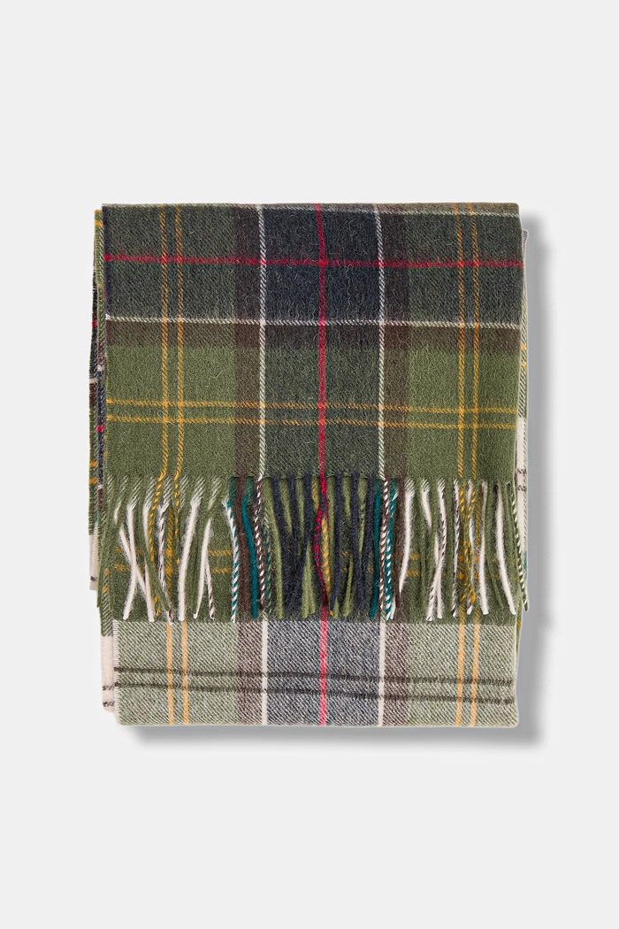Barbour Шарф для женщин шерстяной LSC0477 зелёный AW25