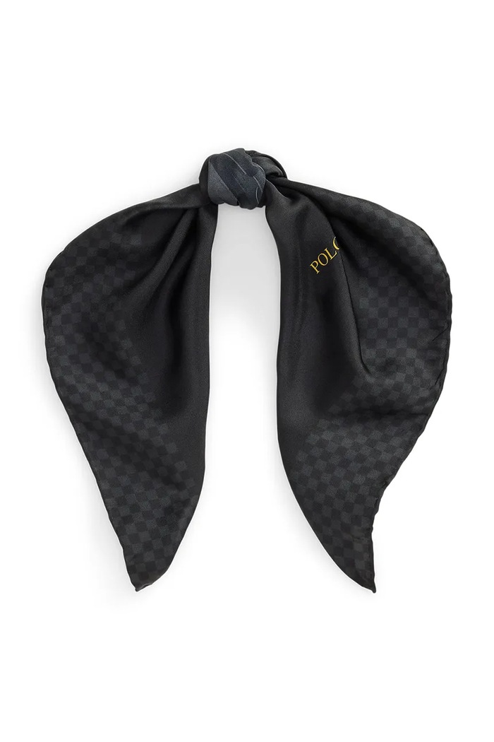 Hodvábna šatka Polo Ralph Lauren 455P04667 čierna AW25