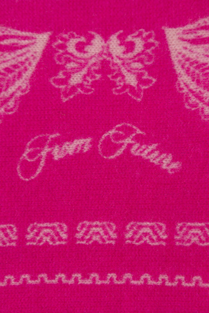 From Future Apaszetka damska kaszmirowa AFO03309 różowy AW25