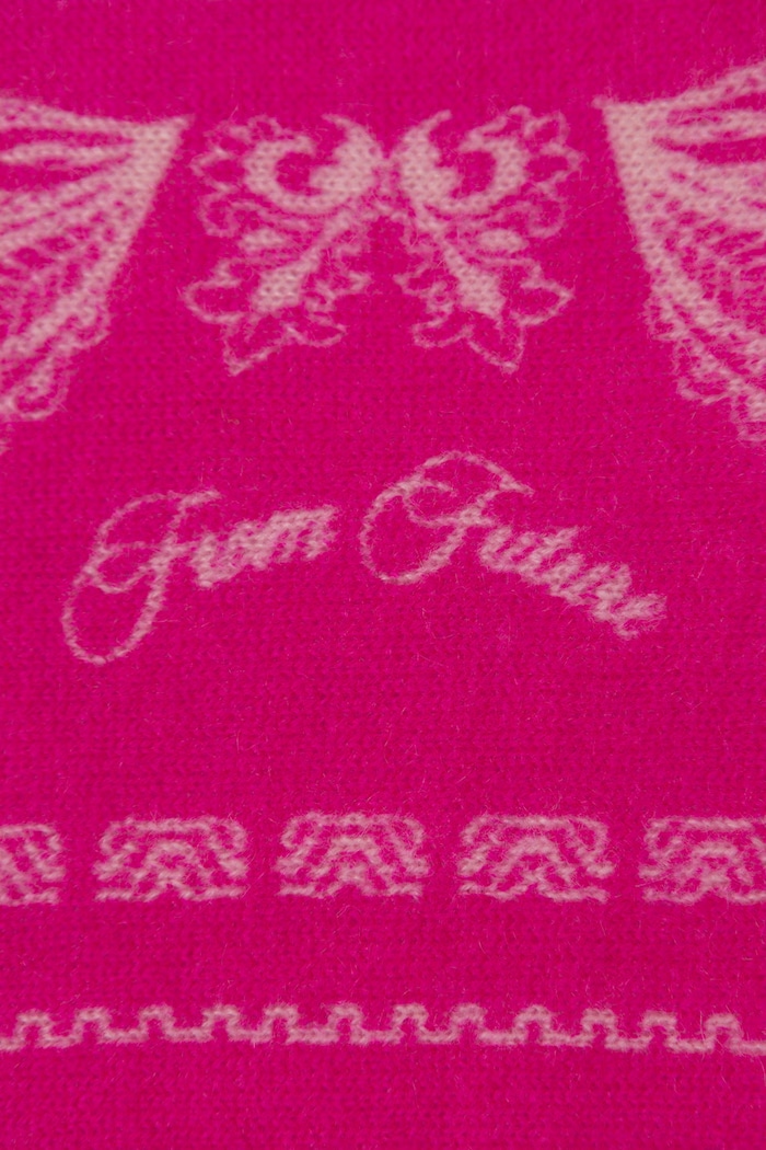 From Future Apaszetka damska kaszmirowa AFO03309 różowy AW25