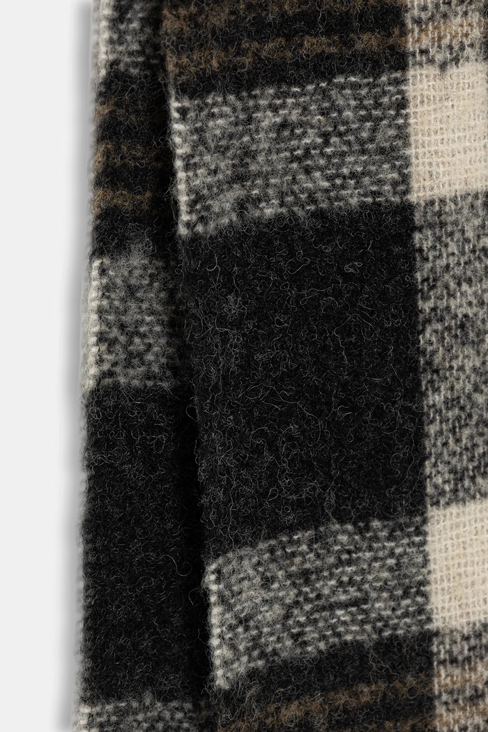 Κασκόλ με προσθήκη μαλλιού United Colors of Benetton 62QJDU027 μαύρο AW25