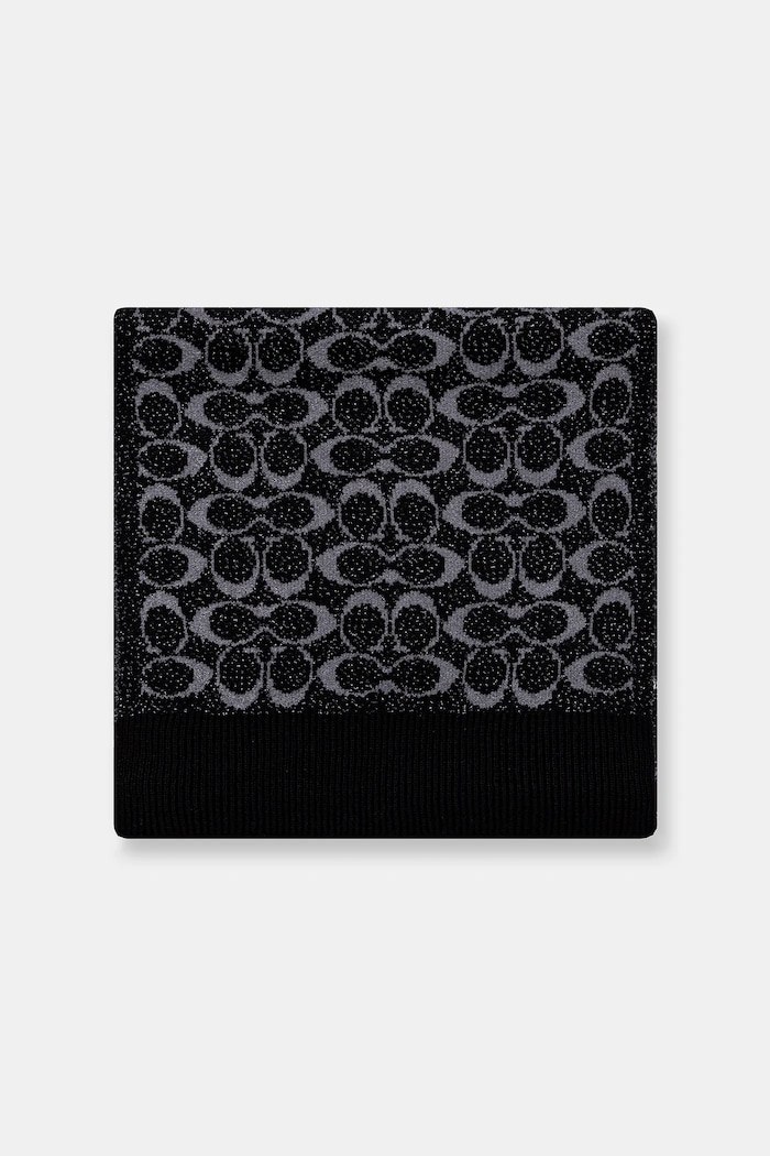 Coach Eșarfă cu lână 29COWC540468 negru AW25