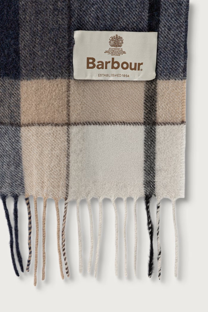 Barbour Szalik damski kaszmirowy LSC0479 beżowy AW25