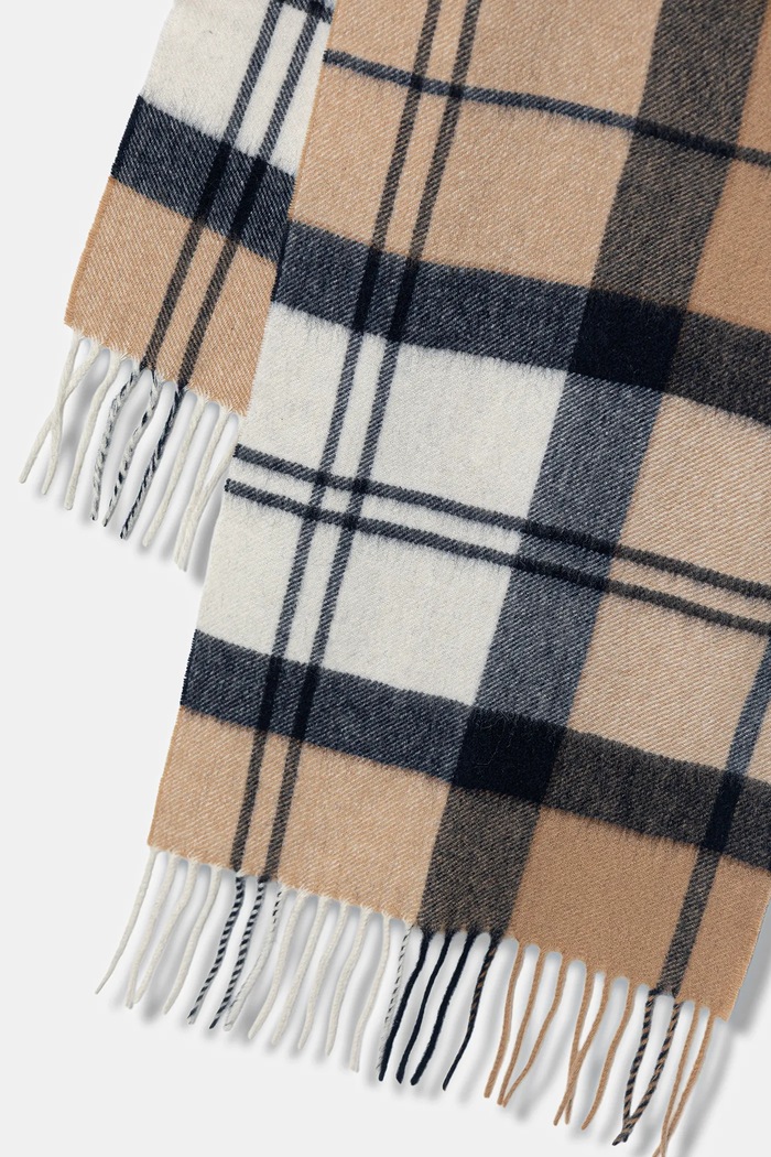 Barbour szalik kaszmirowy LSC0479 beżowy AW25