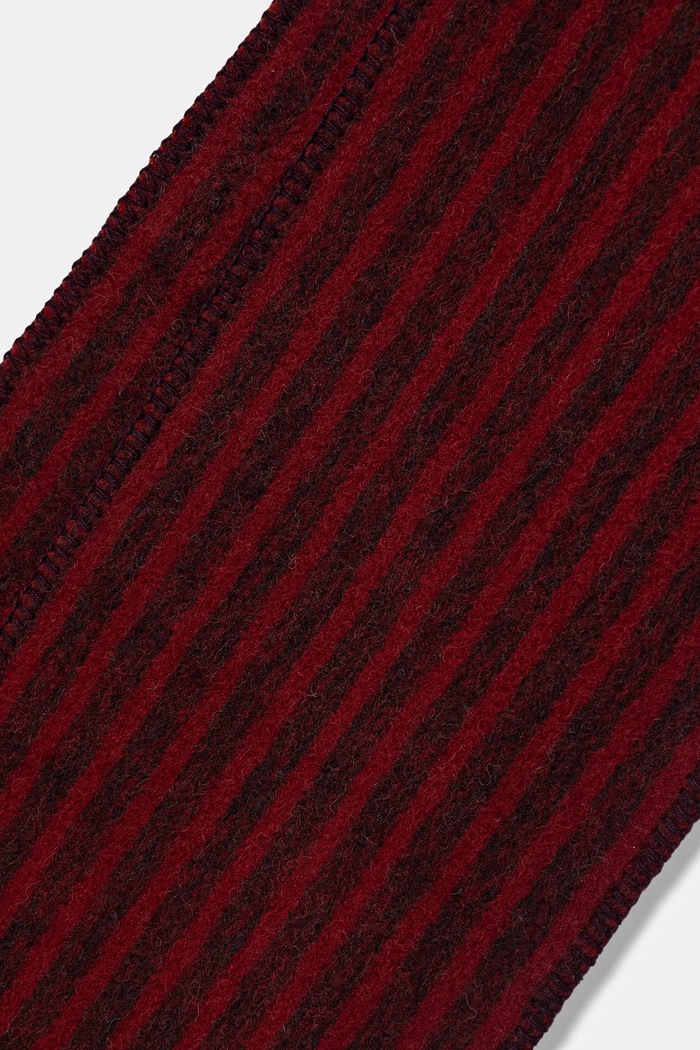 Šal z dodatkom volne Marc O'Polo 5000007558 bordo AW25