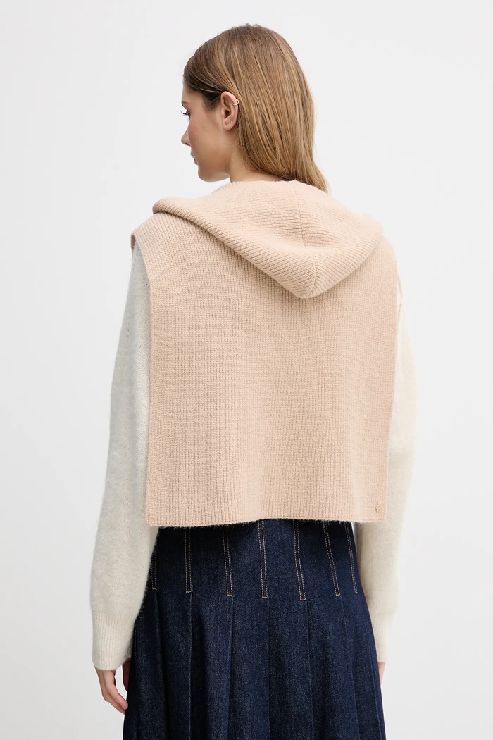 Šatka s kapucňou Pedro del Hierro 4962472 béžová AW25