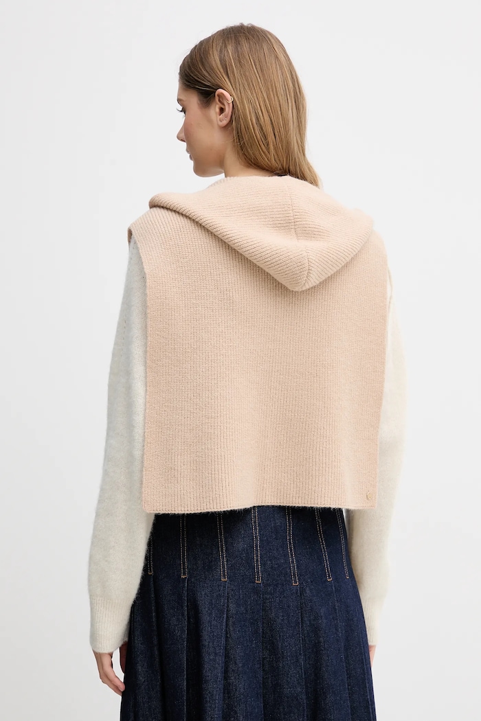 Šatka s kapucňou Pedro del Hierro 4962472 béžová AW25