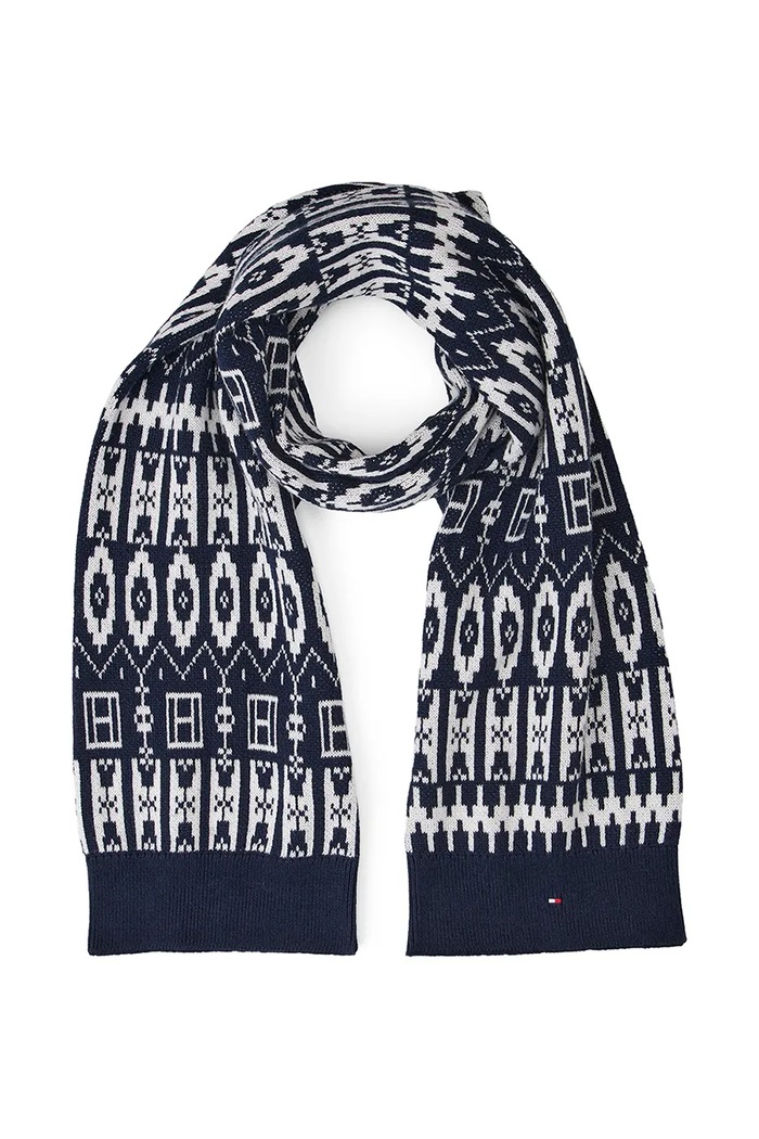 Otroški bombažni šal Tommy Hilfiger KB0KB10133.9BYA mornarsko modra AW25