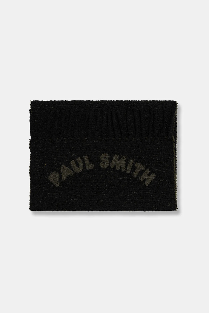 Paul Smith szalik z dodatkiem wełny M1A.150T.T721 czarny AW25