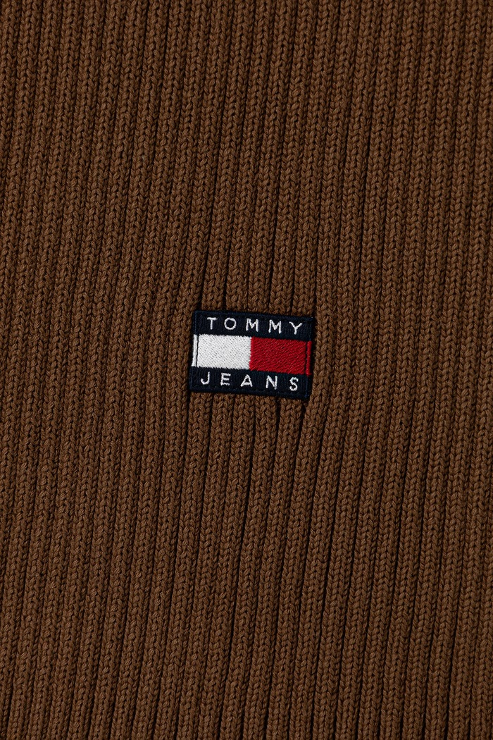 Tommy Jeans szalik męski bawełniany AM0AM13683 brązowy AW25