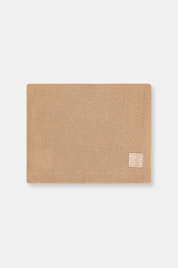 Šal iz kašmirja Calvin Klein LV04D8014G rjava AW25