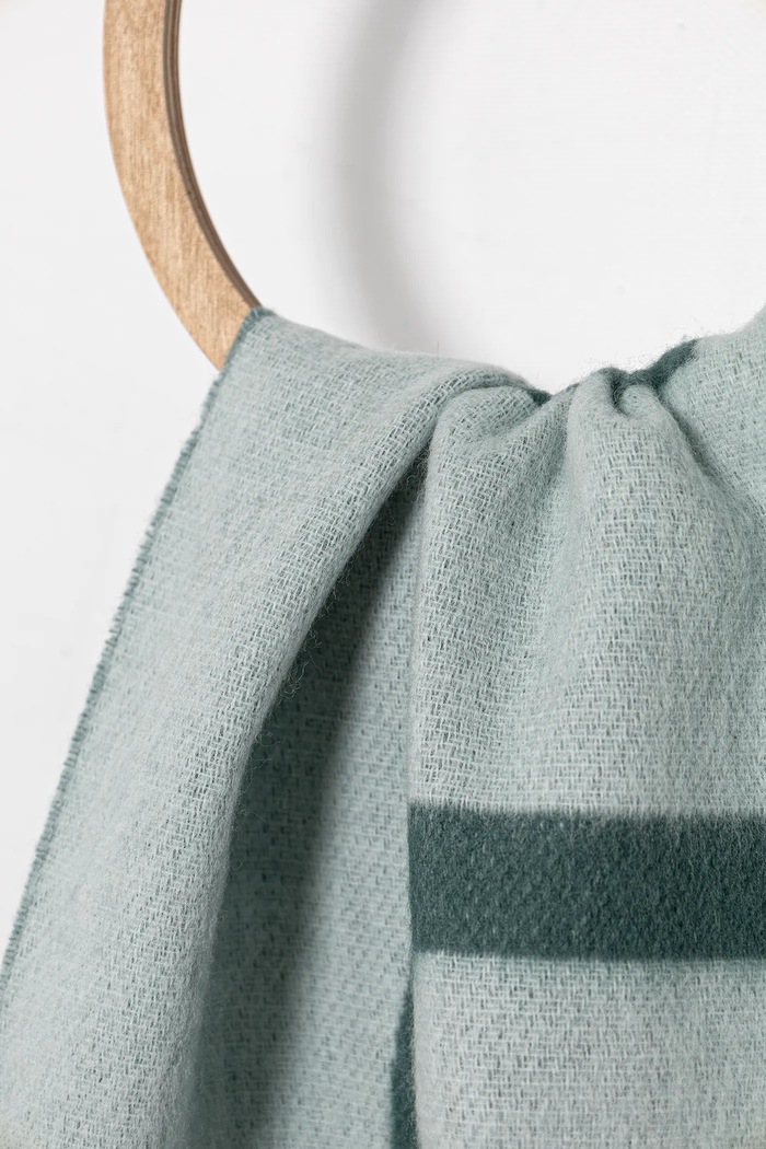Volnen šal Calvin Klein LV04D8026G turkizna AW25