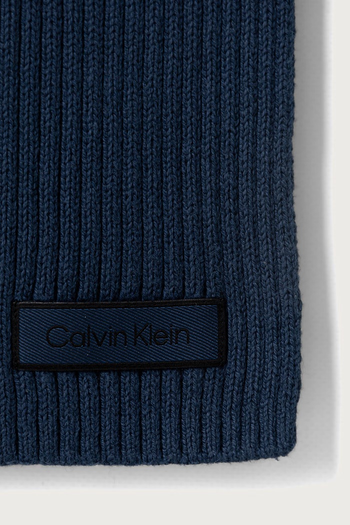 Calvin Klein šal moški bombažni LV04D8055G modra AW25