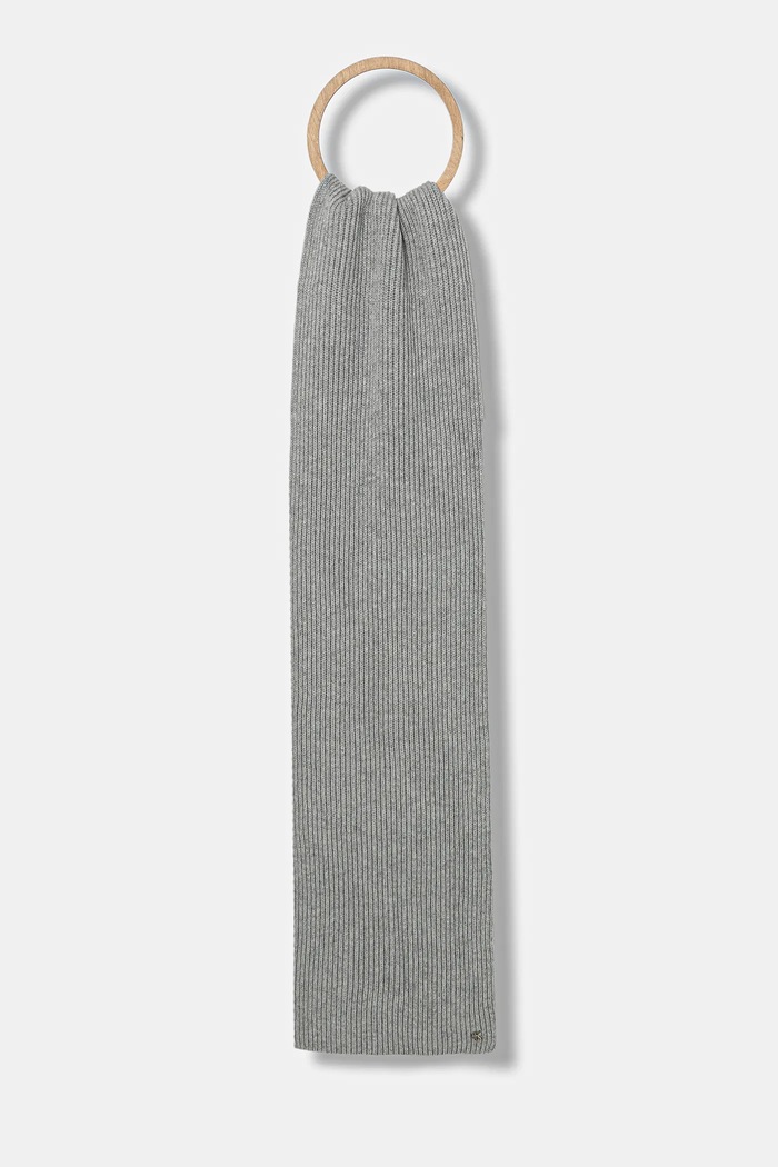 Vlnený šál Calvin Klein stredne hrubá sivá LV04D8056G