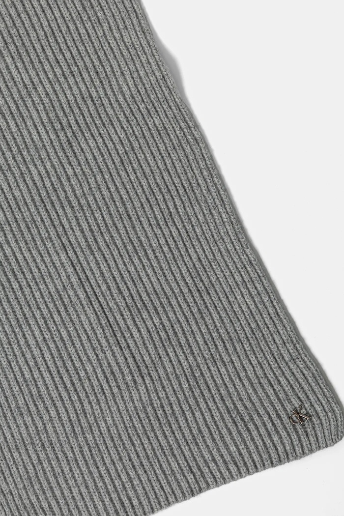 Vlnený šál Calvin Klein LV04D8056G sivá AW25