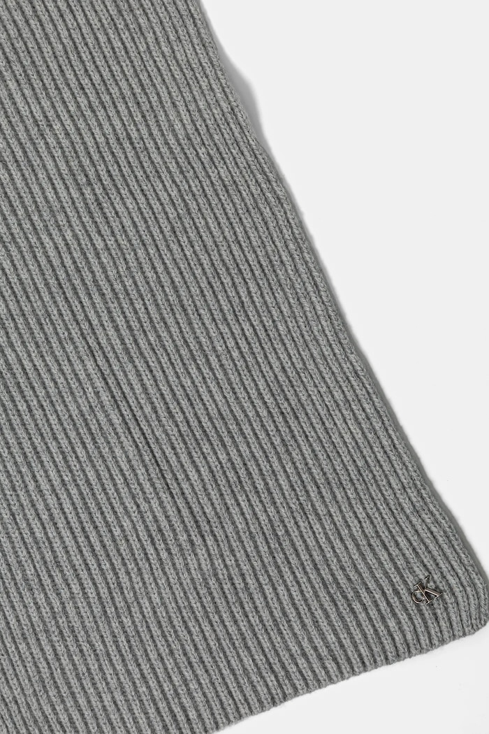 Vlnený šál Calvin Klein LV04D8056G sivá AW25