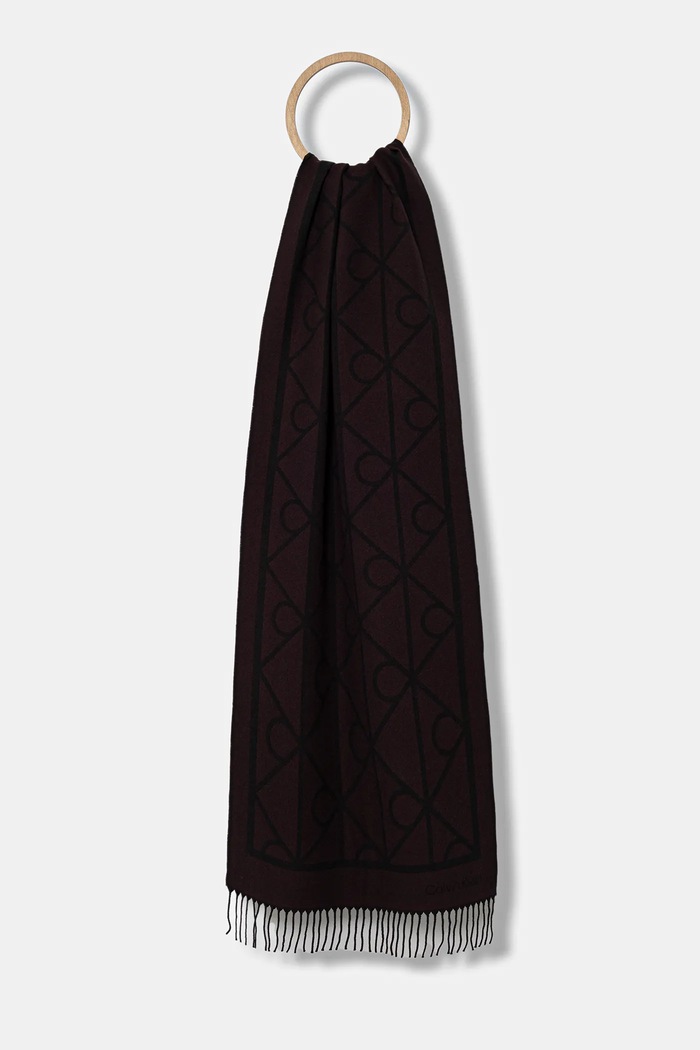 Calvin Klein szalik pozostałe brązowy LV04D8061G