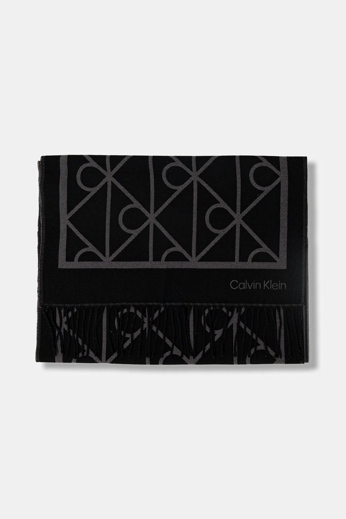 Šál Calvin Klein LV04D8061G čierna NC25