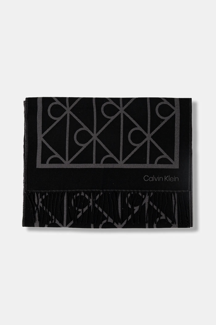 Šál Calvin Klein LV04D8061G čierna NC25