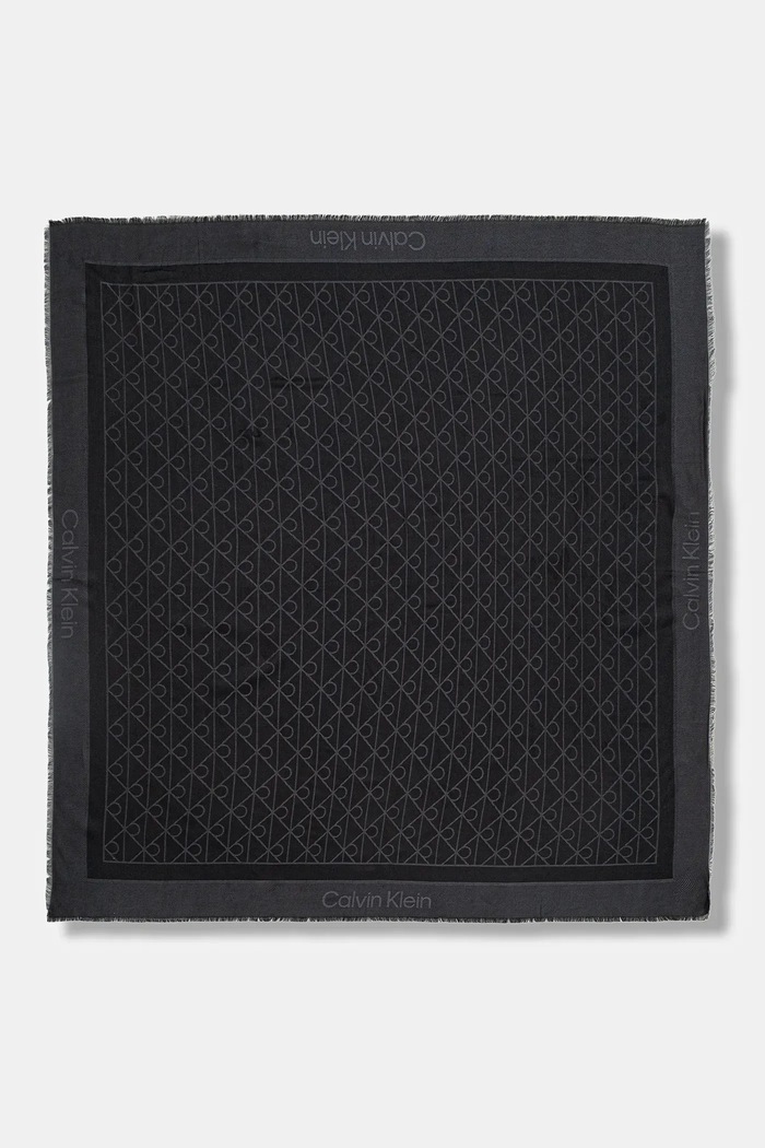 Calvin Klein eșarfă cu modele negru LV04D8063G