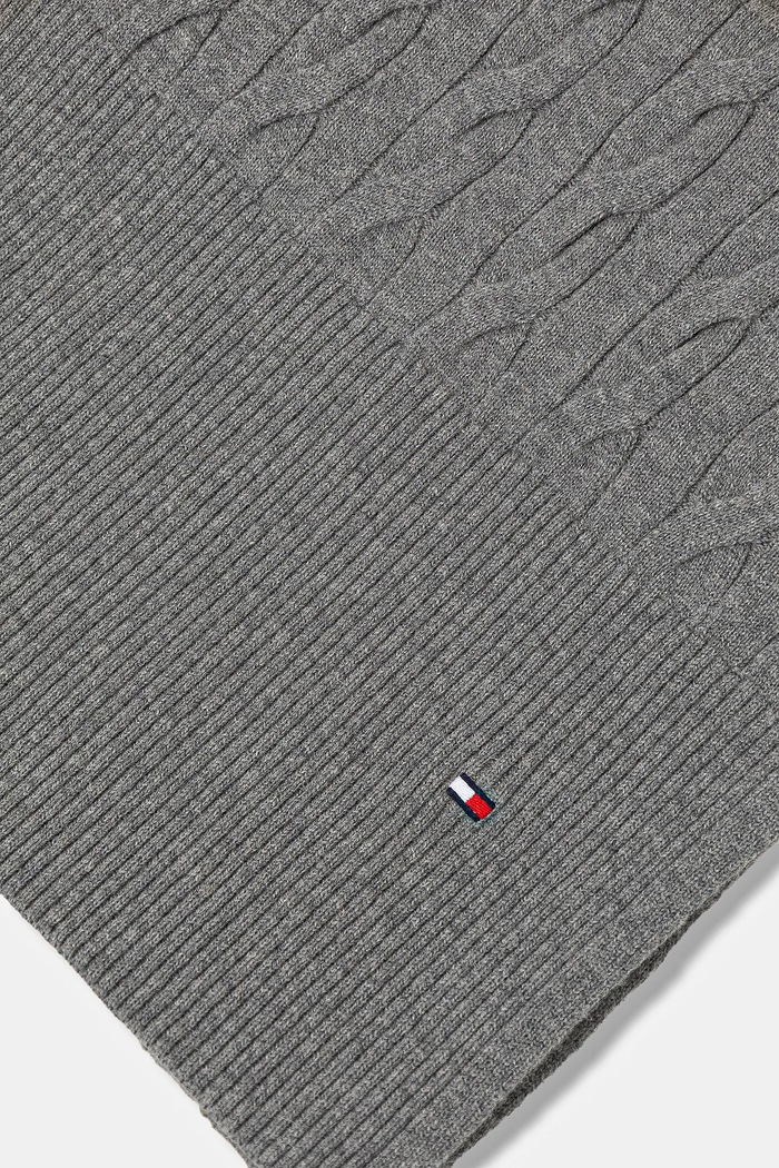 Doplnky Šál s prímesou vlny Tommy Hilfiger AM0AM13596 sivá
