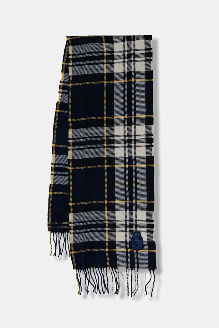 Tommy Hilfiger szalik wełniany wełna granatowy AM0AM13599