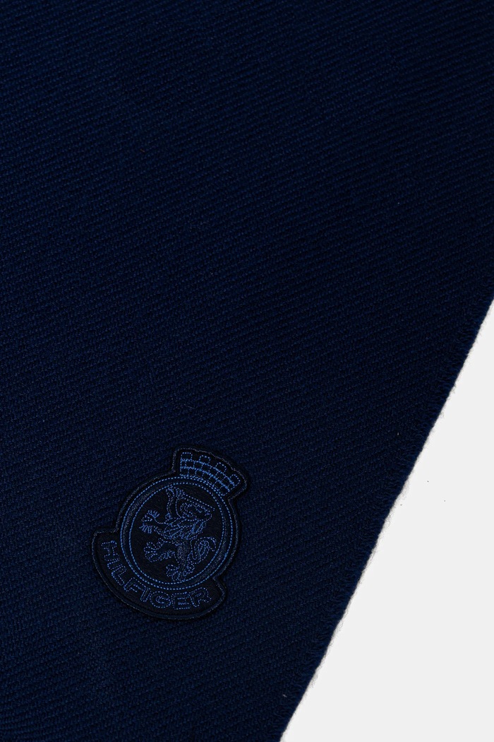 Doplňky Vlněná šála Tommy Hilfiger AM0AM13789 námořnická modř