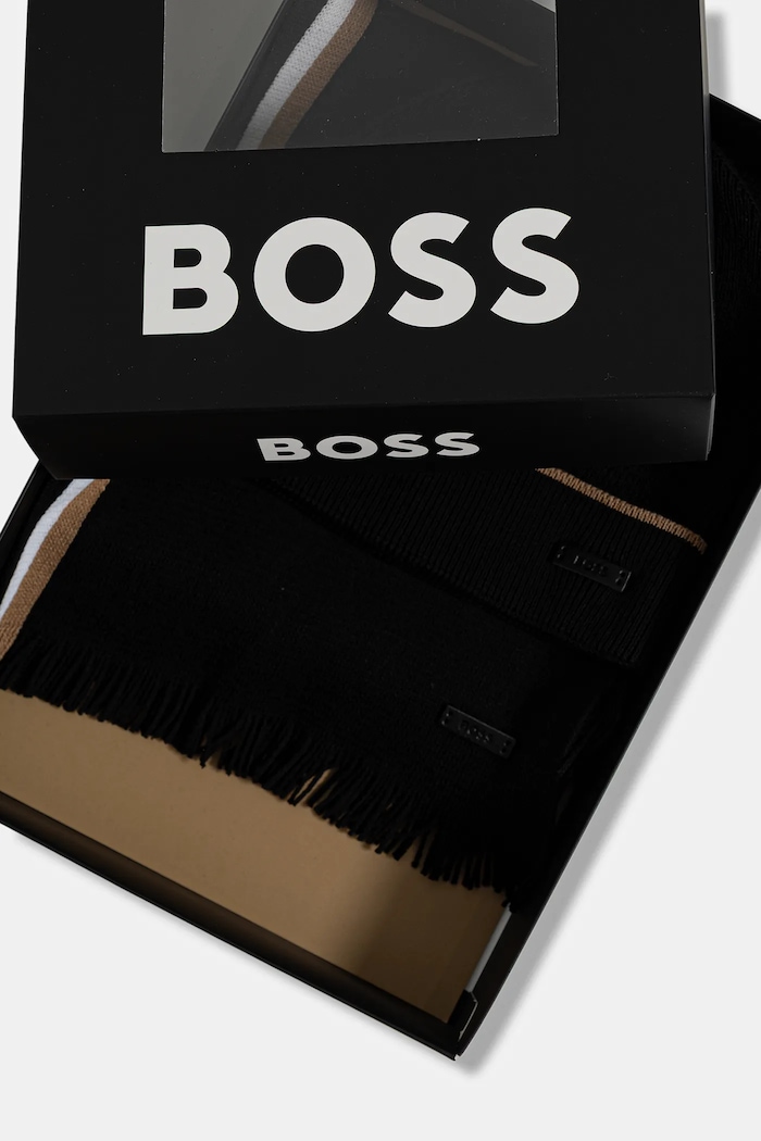 Căciulă și fular Henzo_SET BOSS negru 50551072