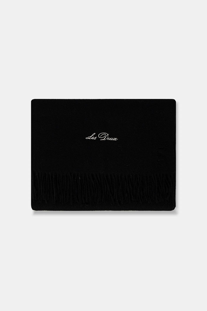 Les Deux Eșarfă de lână Whitaker 1000674 negru AW25