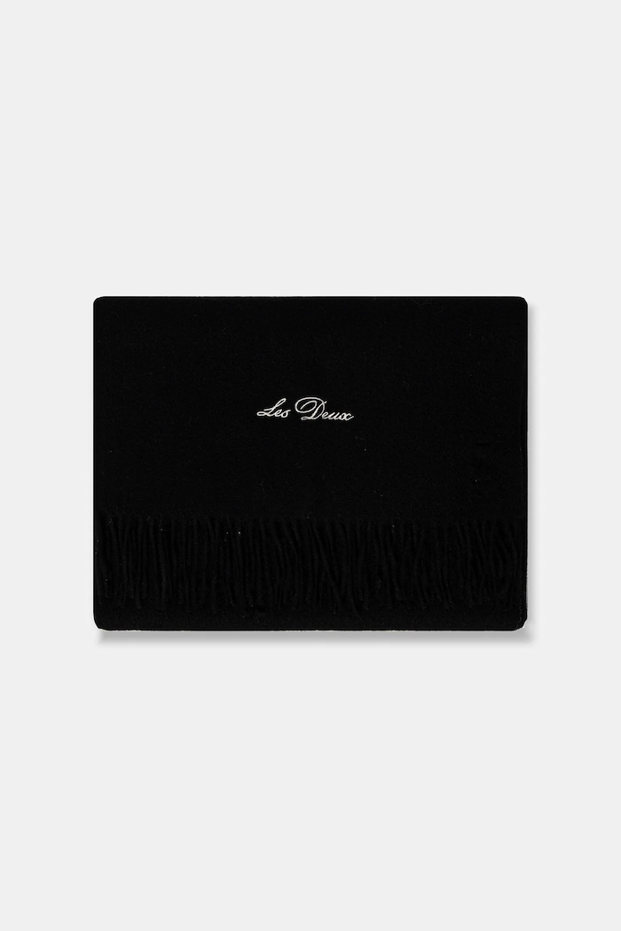 Les Deux Eșarfă de lână Whitaker 1000674 negru AW25