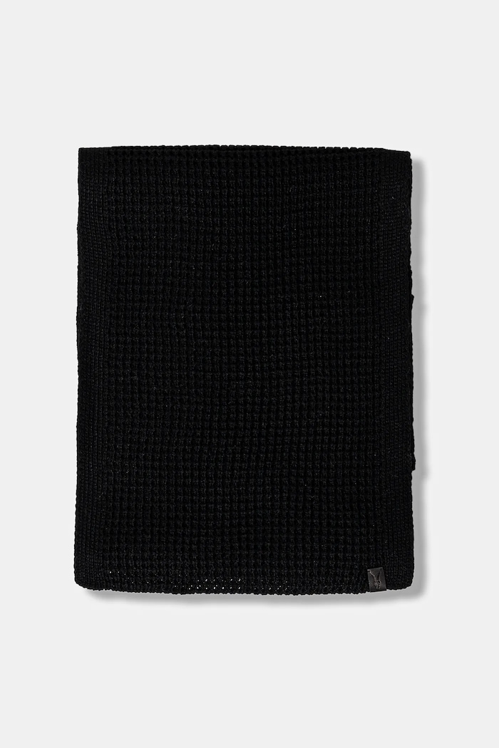 Šál s prímesou vlny AllSaints 29ASMC531467 čierna AW25