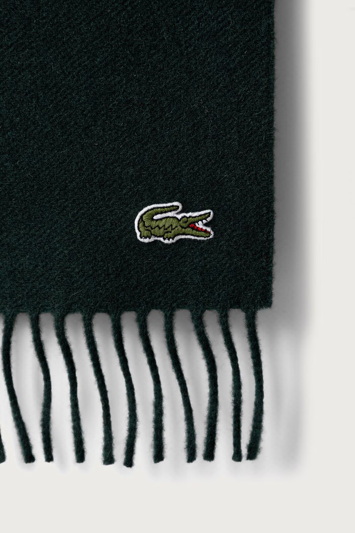 Lacoste Szalik wełniany RE7864 zielony AW25