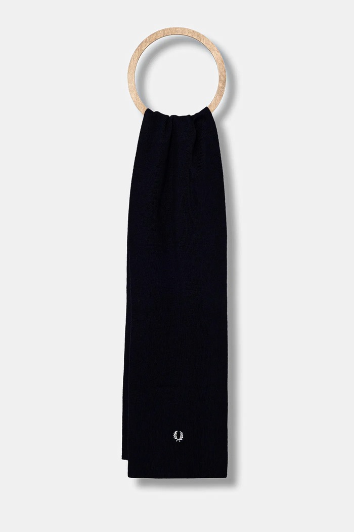 Fred Perry scialle con lana semplice blu navy C8140