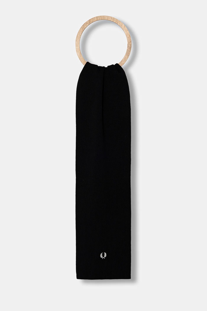 Fred Perry scialle con lana semplice nero C8140