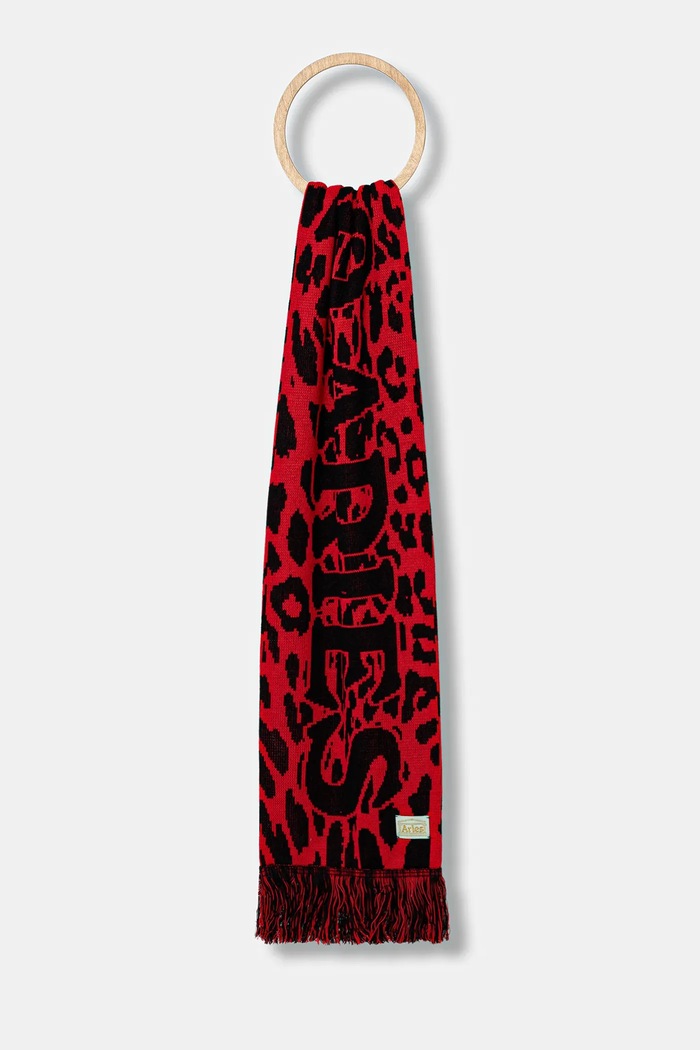Šál Aries J'Adoro Aries Leopard vzorovaný červená AR9010604