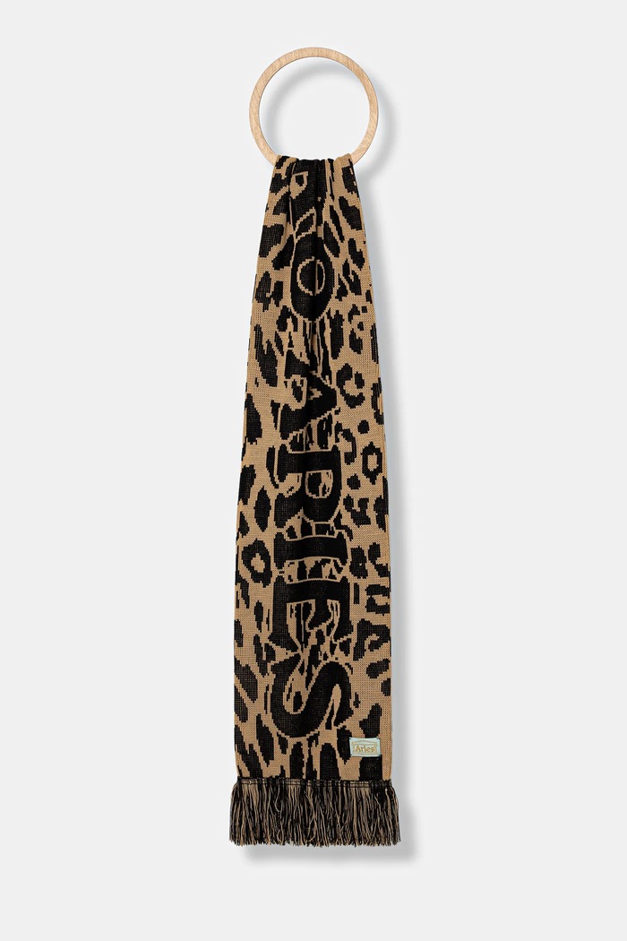 Šála Aries J'Adoro Aries Leopard pletenina béžová AR9010604
