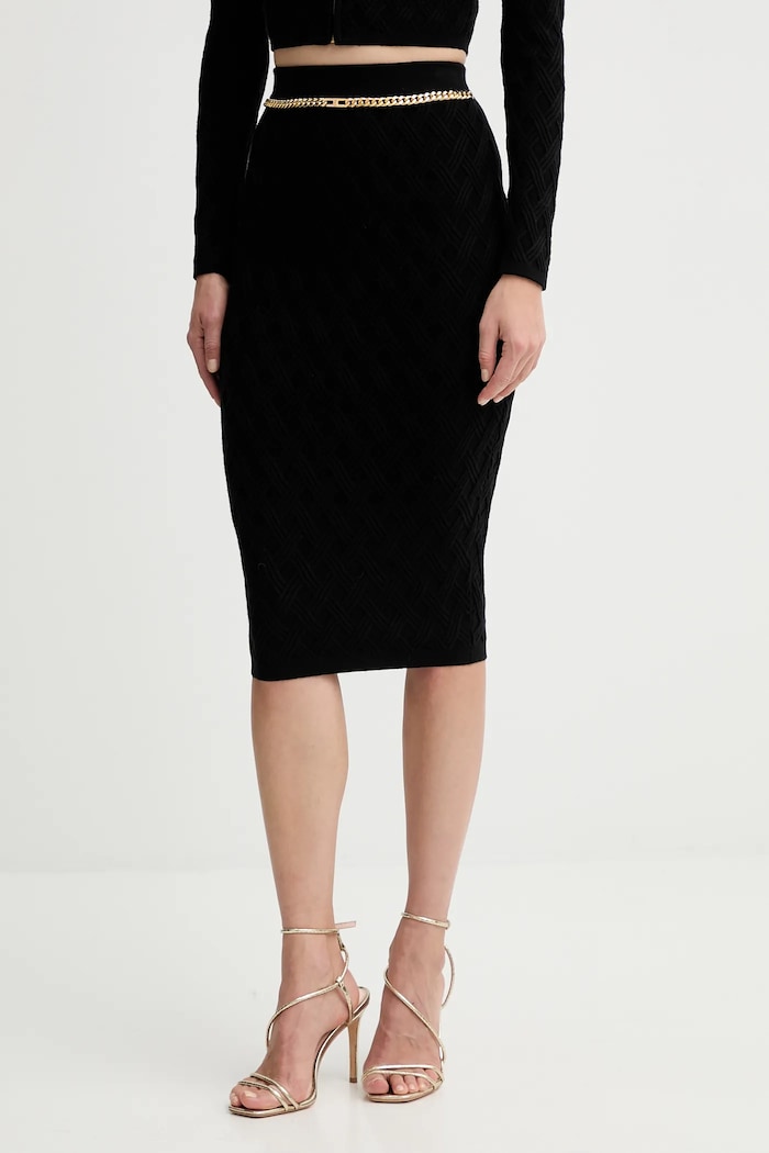 Φούστα Elisabetta Franchi casual μαύρο GK20B56E2