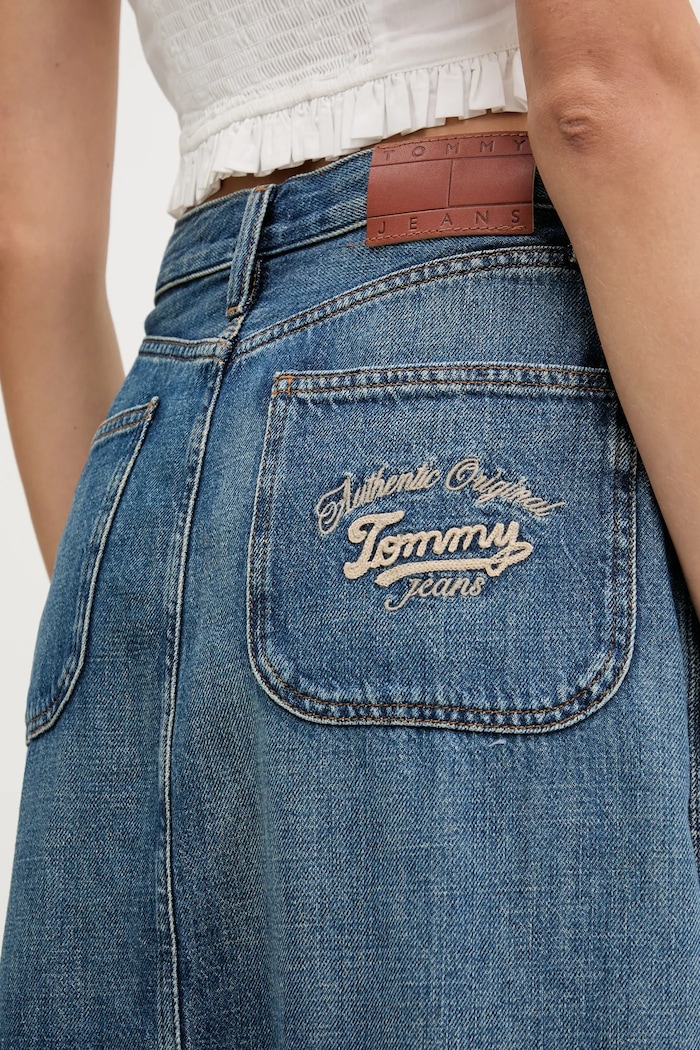 Tommy Jeans fustă jeans albastru DW0DW21070