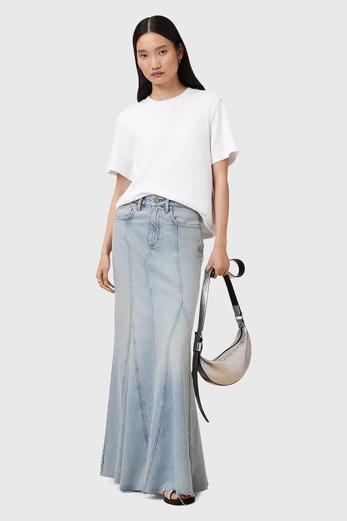AllSaints spódnica jeansowa ALMA W068RC