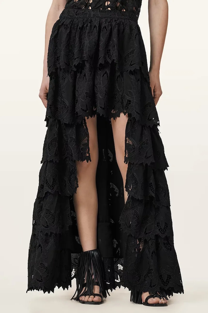 Sukně AllSaints CAVARLY W096RC černá AW25