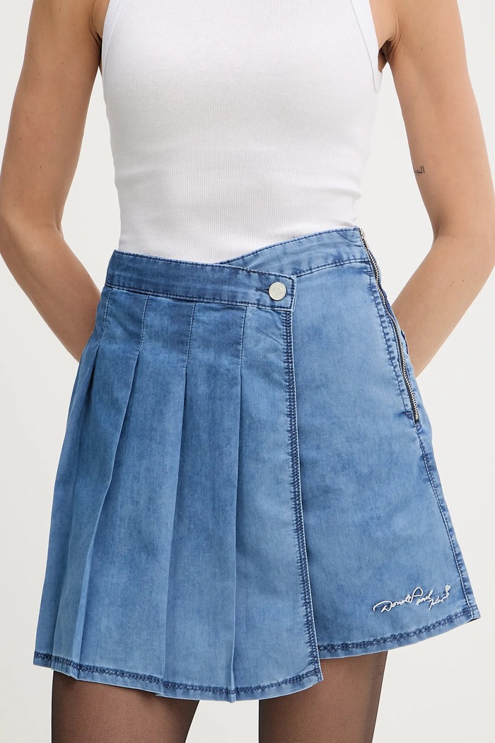 Karl Lagerfeld gonna pantalone in denim KL X DISNEY alta blu A3W12002